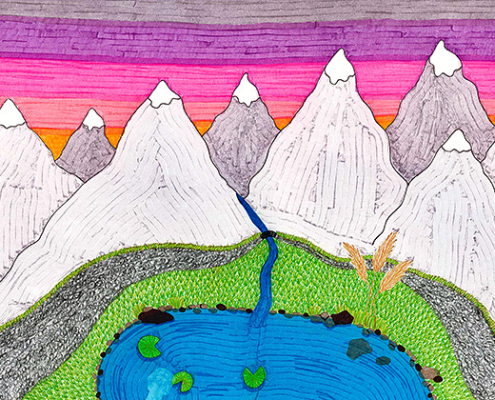 "Du lässt Quellen entspringen und zu Bächen werden; zwischen den Bergen suchen sie ihren Weg." Psalm 104,10